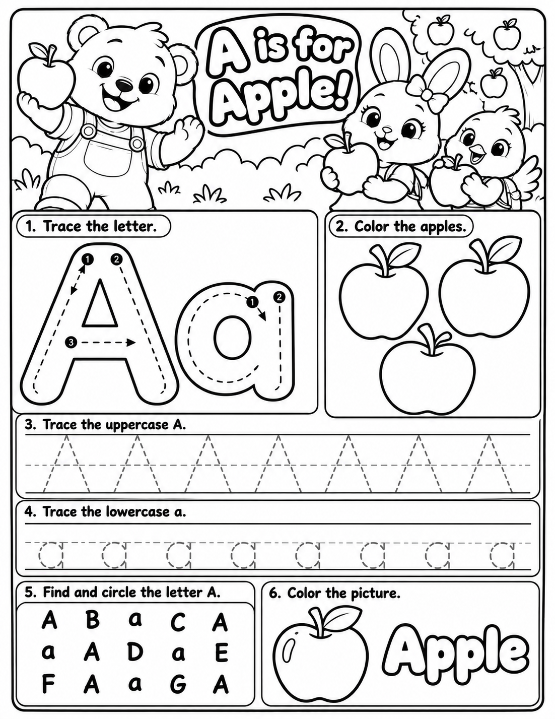 ABC Tracing Workbook for Kids | 37 Printable Preschool Activity Pages (Ages 3–6)