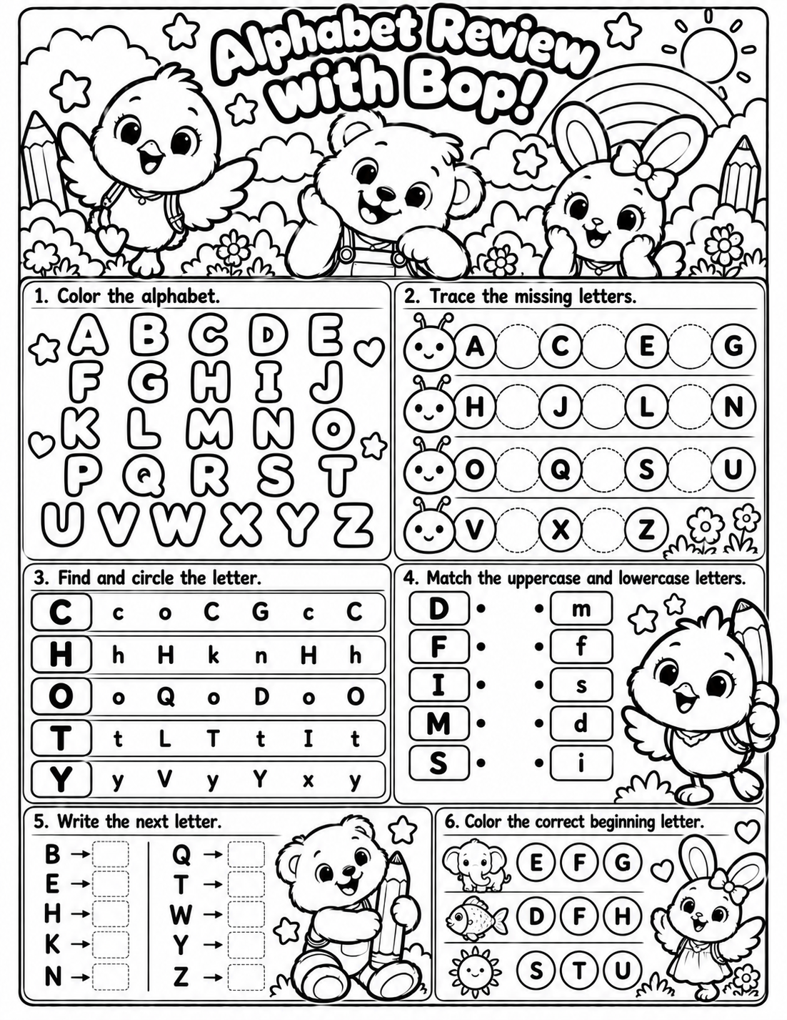 ABC Tracing Workbook for Kids | 37 Printable Preschool Activity Pages (Ages 3–6)